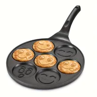 Mini pancake pan with 7 formics - non-sticky surface, kitchen utensils, suitable for restaurants