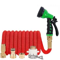 1pc water gun for cleaning the car, triple expansion magic hose, high pressure dispenser adjustable flexible, family, garden irrigation