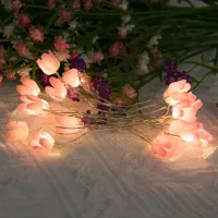 Light chain with tulips - 2 meters, 20 LEDs