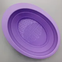 Silicone make-up brush cleaner in bowl shape