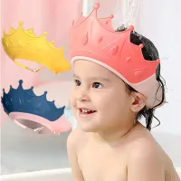 Baby shower cap to prevent water from running into the face