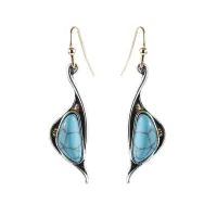 Picasso coloured glass earrings Creative earrings made of birch leaves