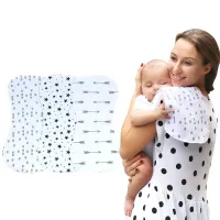 Protective shoulder swaddle for burping newborn - different print variants Catell