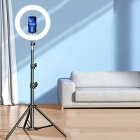 Kruhové světlo 33 cm Selfie s stativem a držákem telefonu, stmívatelné LED světlo