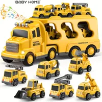 Zabawki dla chłopców i dziewcząt, Samochody budowlane Transport samochodów zabaw