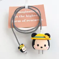 Cute protective cover for the charging adapter with popular animated characters