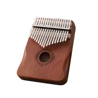17 Keys Kalimba Thumb Piano, Ergonomic Portable Finger Piano, Retro Style Mbira Finger Piano With Instruction For Study And Tuning Hammer, Musical Gifts For Adult Beginners Lovers Professionals