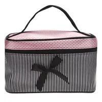 Cosmetic bag with bow- 2 colors