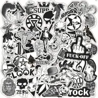 Black and white stickers 50 pcs