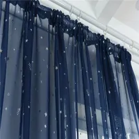 Night sky - decorative netting with stars, 1 x 2 m, blue, for party, home and garden, Easter gift