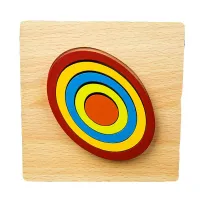 Wooden insert puzzle geometric shapes