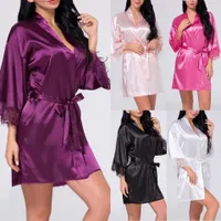 Women's luxury satin robe Adira