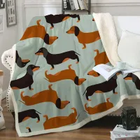 Comfortable blanket with dachshunds Mi432