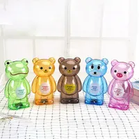 Transparent practical cash box in the shape of a teddy bear or flip flop