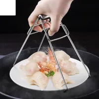 Praktický nerezový držák na horké talíře s univerzální šířkou Ryosuke