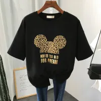 Women's T-shirt with a cute caricature of a mouse
