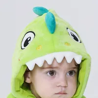 Cute Dino-Hero: Long Sleeve With Hood and Dinosaur Motive For Squirts