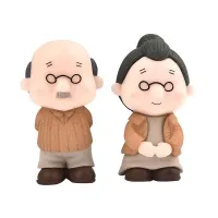 Figurines décoratives grand-père et grand-mère