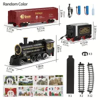 Charming electric Christmas train toy set