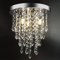 Miniature crystal ceiling chandelier - Elegant modern embedded ceiling light for bedroom, hallway, bar, living room