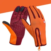 Termiczne rękawice sportowe Karbole - pomarańczowe