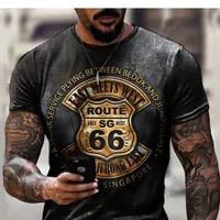 Men's short sleeve T-shirt with print - Route 66