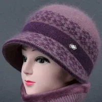 Ladies elegant knitted hat in different colours