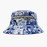 Chainsaw Manga Bucket Hat Odwracalny
