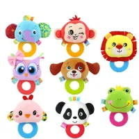 Jucării moi pentru bebeluși cu imagini cu animale - inele pentru copii mici și sugari, jucărie de mestecat
