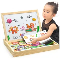 Magnetic table + 100 pieces of wooden figures