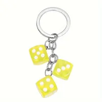 Cube resin keychain - creative accessory for keys, bag or pen
