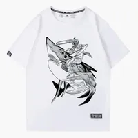 Reťazová píla Man Denji on a Beam Shark T-Shirt