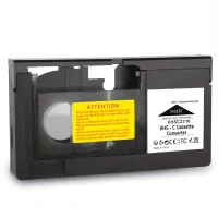 Adapter for converting VHS-C cartridges: From VHS to VHS-C (non compatible with MiniDV/Hi8)