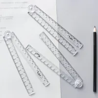 Trends original modern transparent folding ruler to school 15-30 cm