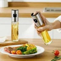 Skleněný rozprašovač oleje na vaření, olivy, salát, BBQ, kuchyň, pečení, prázdná láhev na ocet