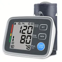1ks Automatický merač tlaku ramena s digitálnym displejom a nastaviteľnou manžetou pre domáce použitie (Batérie nie sú súčasťou balenia)