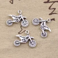 12 pandantive 'Motocicletă' (culoare argintie antichizată) pentru confecționarea bijuteriilor