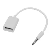 Adaptor de reducere de la mufa audio de 3,5mm la USB - culoare albă Phoenix