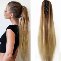 Stylish hair extensions in different colour shades