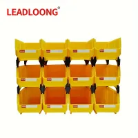 12pcs plastic stackable storage box, tool organizer and tool tray for garage, suitable for kitchen bathroom bedroom living room dormitory office desk and garage, garage organization, garage supplies, car accessories, 8x5x4in/20*13*11c