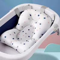 Support de bain pour bébé avec coussin antidérapant et baignoire pliable pour nouveau-nés