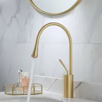 Raffeto - brass crane bathroom faucet