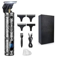 Professional hair and beard trimmer with battery indicator