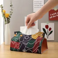 Practical handkerchief holder with storage space and abstract design