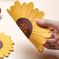 Sunflower-shaped silicon pot mat - heat resistant, anti-slip insulating mat of silicon