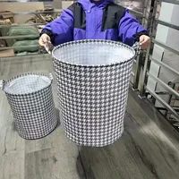 Fixed laundry basket with minimalist design and handle