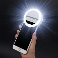 Lighting ring for selfie with LEDs for perfect lighting