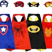 Children's cosplay superhero costume with print - cape + scarf