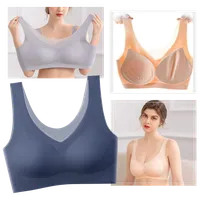 Ultrathin seamless bra made of ice silk