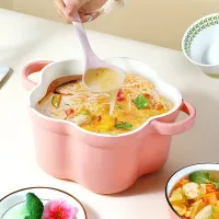 Pink Pot in the shape of Peach Flower with Clamp